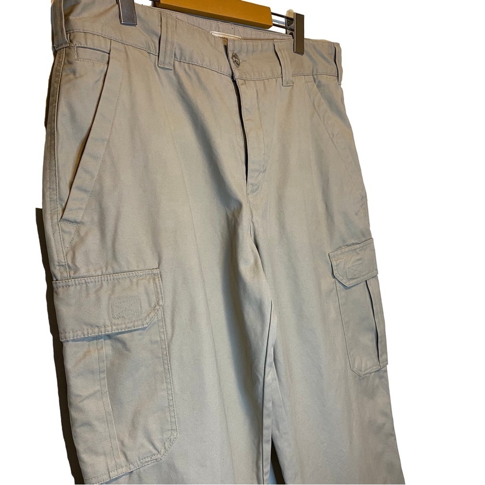 Men’s Denver Hayes Khaki Cargo Pants Size 34/34 - Picture 2 of 7